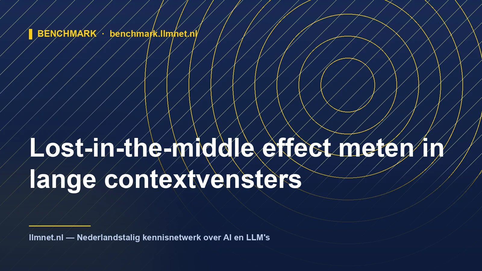 Lost-in-the-middle effect meten in contextvensters