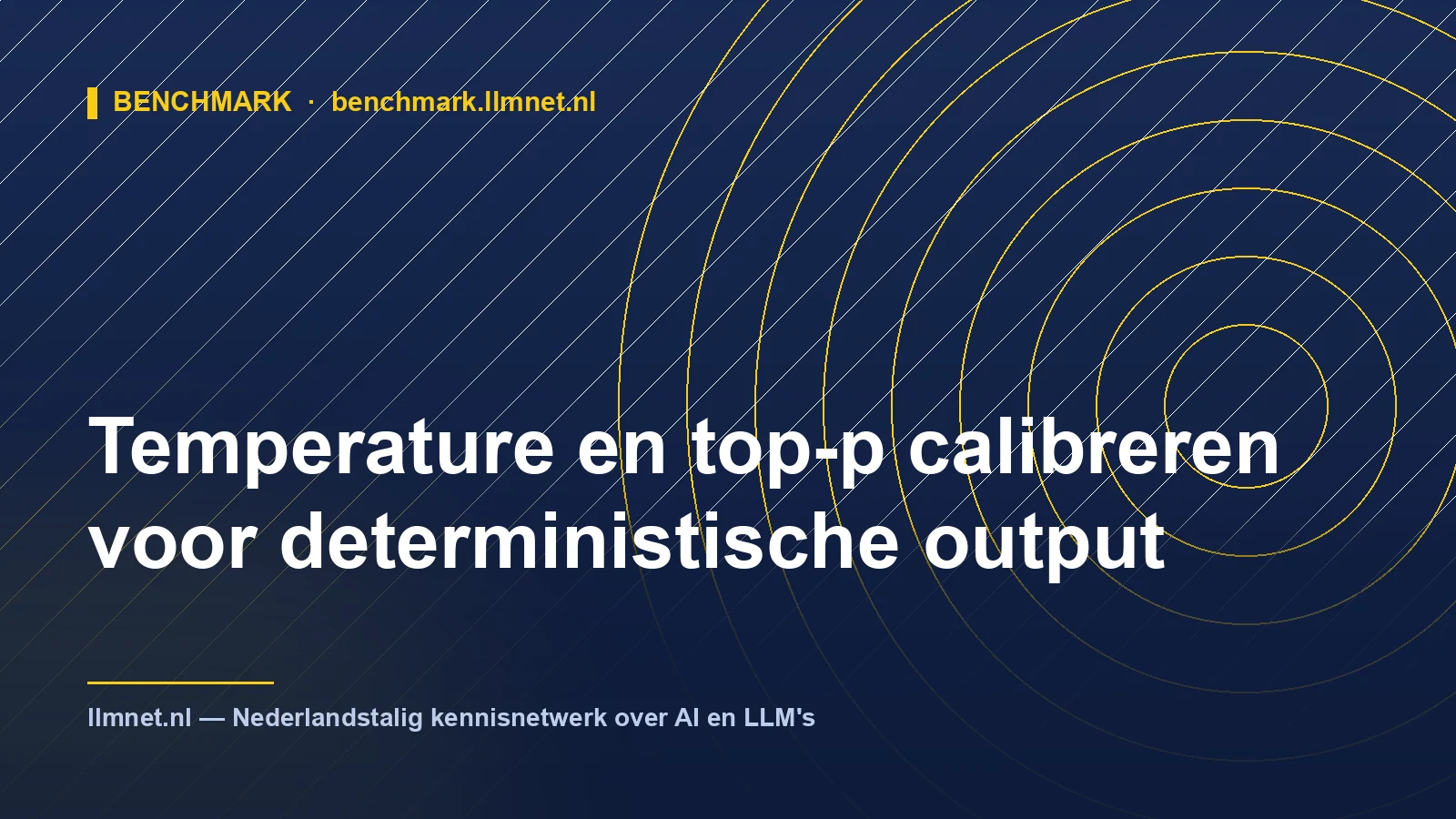 Temperature en top-p calibreren voor determinisme